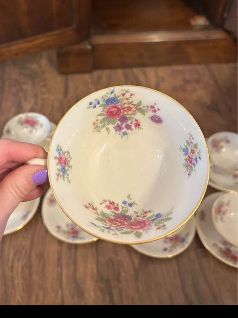 Lenox Aurora L-347 Tea Cup and Saucer - Picture 4 of 4
